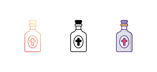 Holy Water icon design with white background stock illustration