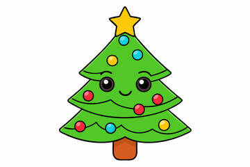 Christmas Tree on White Background