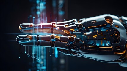 Fototapeta premium technology background with notes