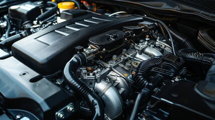 Fototapeta premium Modern car engine compartment � automotive technology