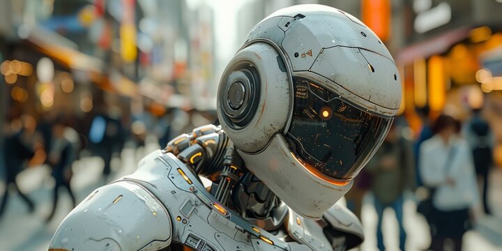 Human-like AI interacting seamlessly with people in everyday life, demonstrating the future of artificial intelligence