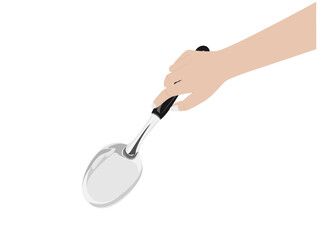 Ladle on a white background.