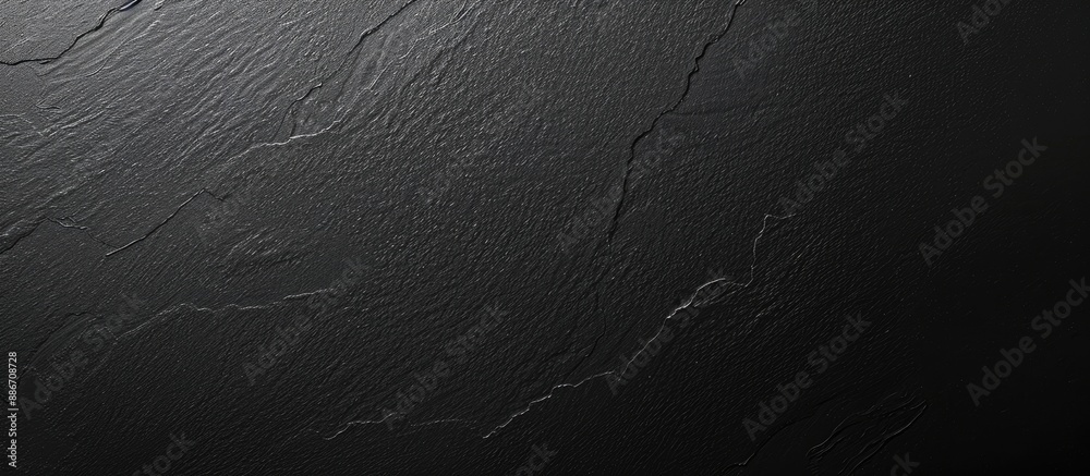 Wall mural Dark black textured paper background with empty copy space image