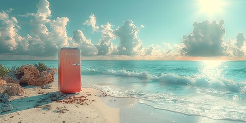 Quiet beach on National Clean Out Your Refrigerator Day, November 15
