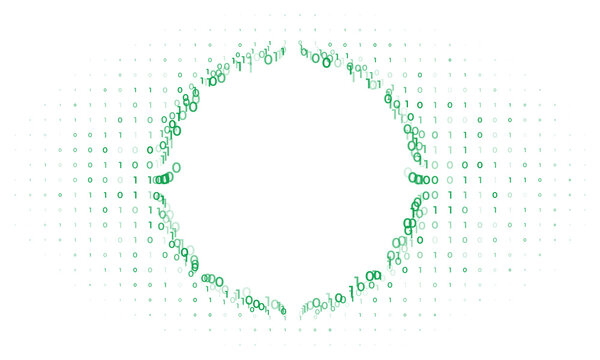 Modern binary code tech concept background