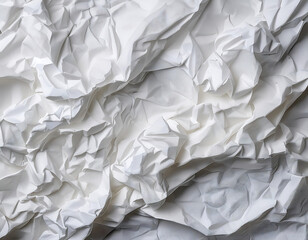 Obraz premium Crumpled White Paper Texture- A detailed texture of crumpled white paper, perfect for creat_1(102)