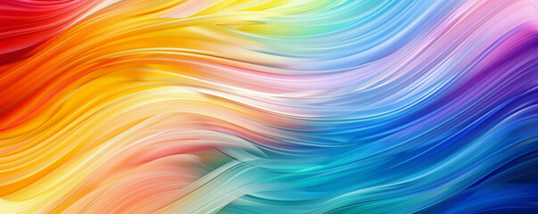 Fototapeta premium A dynamic rainbow gradient wave background with energetic, swirling lines and a seamless transition