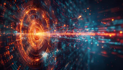 Fototapeta premium Next-gen AI for Business Investment Strategy, futuristic approach to business investment strategy using AI, businessman aiming an arrow at a virtual target dartboard,