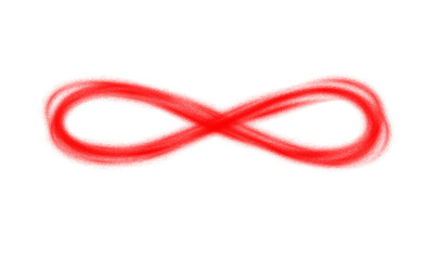 Red transparent infinity symbol. Mobius strip. Png