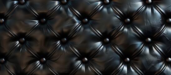 Fototapeta premium High resolution abstract black leather background with a seamless texture suitable as a wallpaper or for use as a copy space image