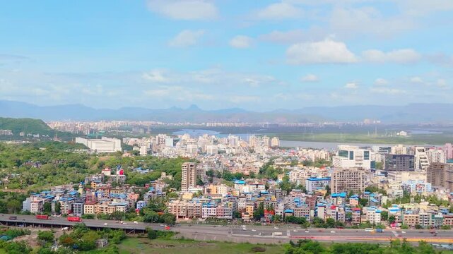 Aerial view of navi mumbai cityscape