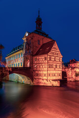 Obraz premium View of the old town hall in Bamberg in Bavaria, Germany.