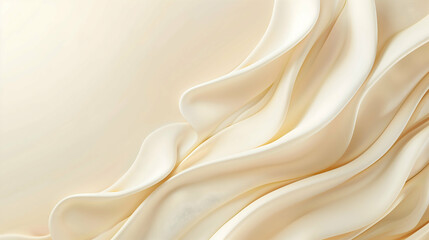 Obraz premium Creamy Abstract Satin Fabric with Elegant Folds