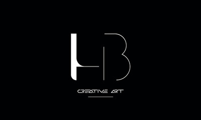 HB, BH, H, B abstract letters logo monogram