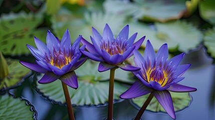 Egyptian Lotus Nymphaea or previously Nymphaea caerulea known primarily as blue lotus or blue Egyptian lotus but also blue water lily or blue Egyptian water lily