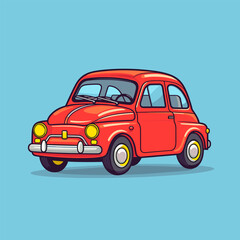 Car vehicle cartoon vector icon logo illustration transportation object icon concept flat cartoon drawing art isolated background