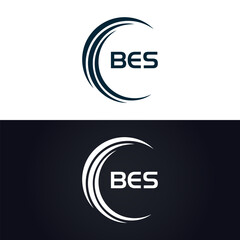 BES logo. B E S design. White BES letter. BES, B E S letter logo design. B E S letter logo design in GOLD, GOLDEN LOGO, THREE, style. letter logo set in one artboard. B E S letter logo vector design.