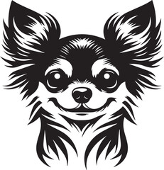 A cute Chihuahua, silhouette vector design