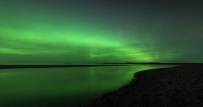Aurora Borealis KP 4 lighten up in the North of Michigan in 2024