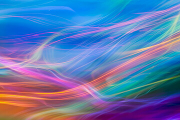 Obraz premium Colorful Abstract Light Trails in Motion Vibrant and Dynamic Background