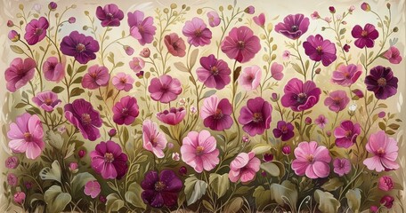 Vibrant Purple Flower Field