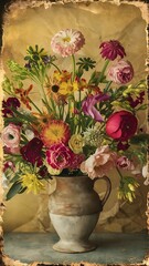 Flower background vintage effect style pictures