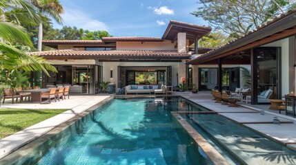 Fototapeta premium Tropical Modern Bungalow 