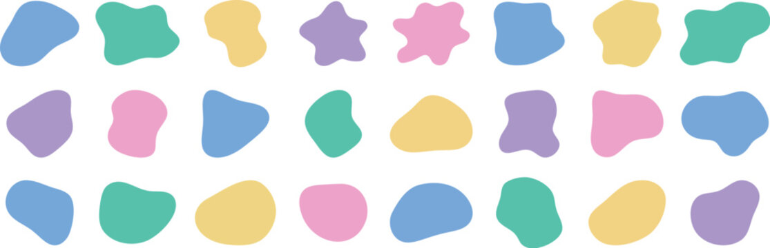 Geometric Shapes, organic blob set.