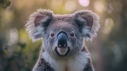 Fototapeta premium Male koala, with its fluffy ears, black nose