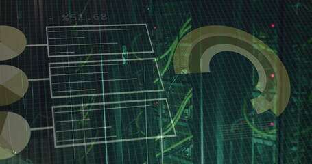 Image of data processing over computer servers