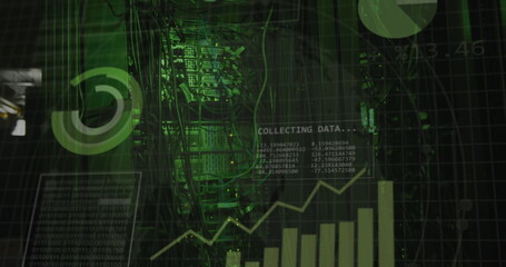 Image of data processing by computer servers