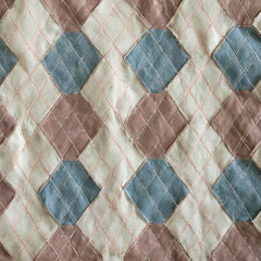 Stitch frame pastel color argyle background texture