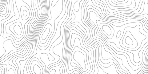 Topographic map and landscape terrain texture grid. Abstract lines background. Contour maps. Vector illustration. black and white topographic contours lines of mountains.