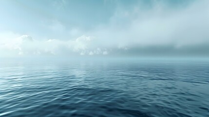 Obraz premium A bay in the morning fog where water image