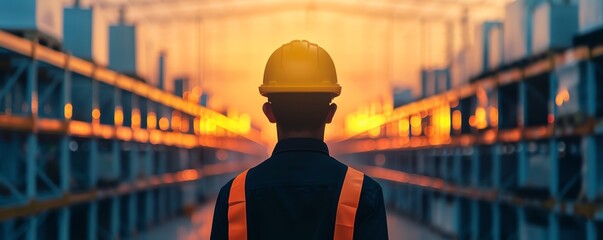 Silhouette of a person using realtime logistics data for coordination, Silhouette logistics transportation manager coordination, Realtime coordination