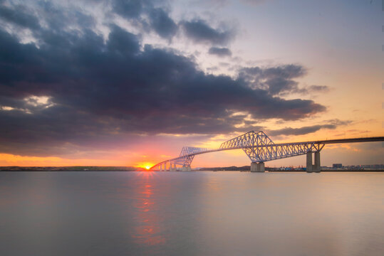 Tokyo Gate Bridge (Dinosaur Bridge) across Tokyo Bay, Koto, Honshu, Japan