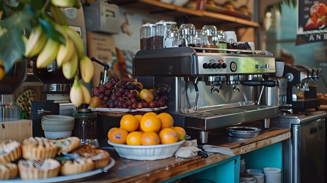 A coffee machine in a farmers market coffee img