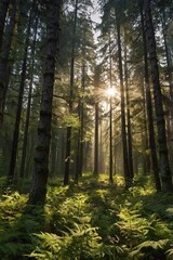 Obraz premium forest in the morning