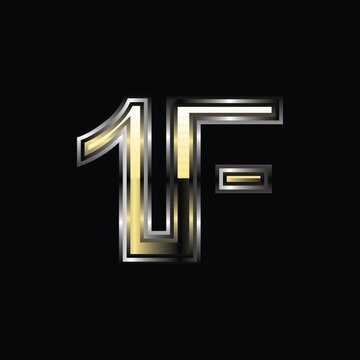 Letter 1F Simple Geometric Modern Technology Business Icon Creative Design Logo