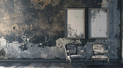 poster wall mockup old background