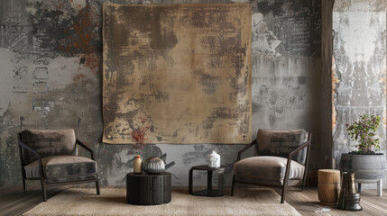 poster wall mockup old background