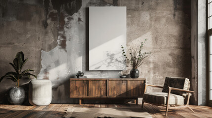 poster wall mockup old background