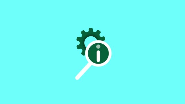About icon animation. Settings options concept.