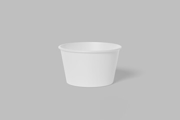 ice cream paper cup isolated 3D rendering