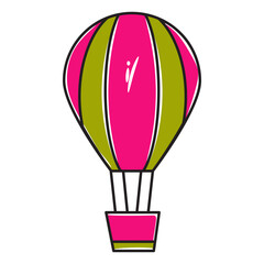 Fototapeta premium air balloon style hand drawn. vector illustration 