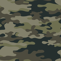 army camo vector seamless pattern, trendy khaki texture