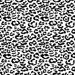  leopard pattern black and white design vector print on textiles vector seamless © Sanvel