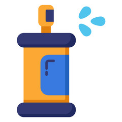 Paint Spray Bottle Style Flat Icon. Vector Illustration