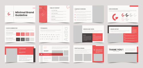 Brand Manual Presentation Layout, Brand Guidelines, Brand Identity, Brand Manual, Guide Book, Logo Guide Book