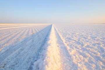 Beautiful Salt Lake Tuz Golu in Turkey.